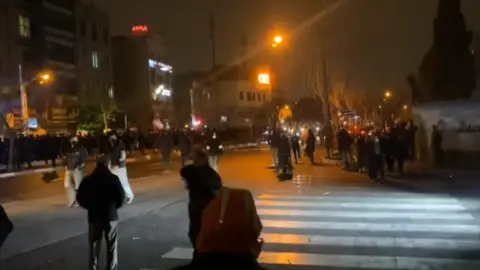 Protesters taking to the streets of Tehran