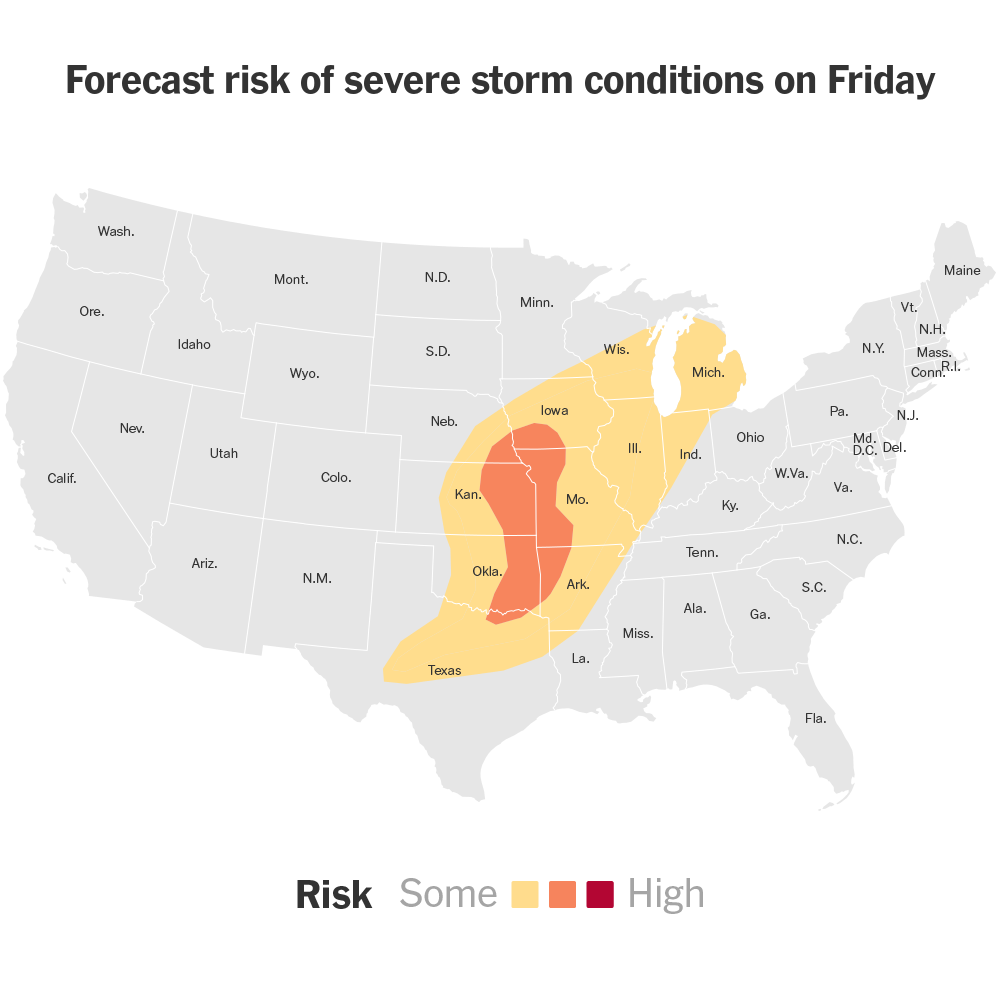 Tornado Melanda Saat Badai Hebat Mengguncang Wilayah Tengah AS
