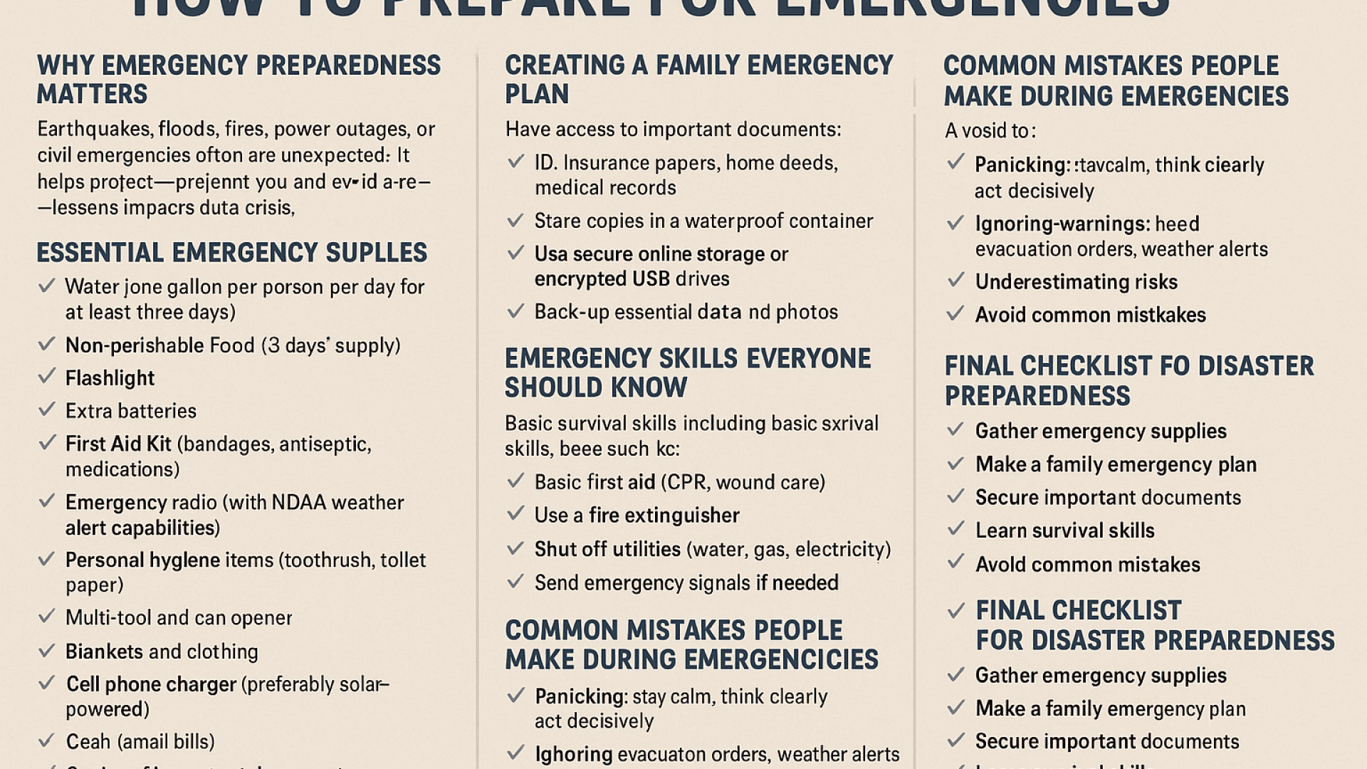 Comprehensive Guide to Emergency Preparedness: How to Stay Safe During Disasters