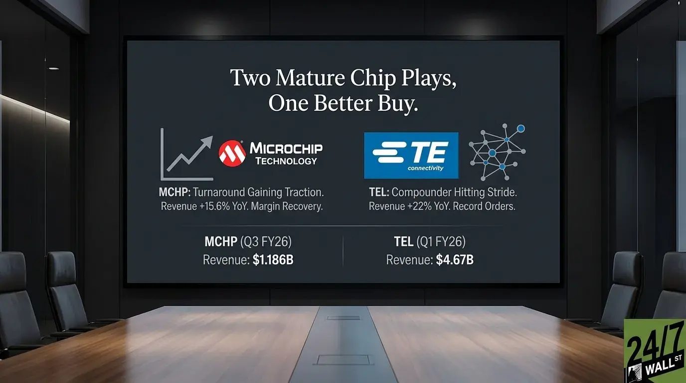 Microchip Technology vs. TE Connectivity: Two Mature Chip Plays, One Better Buy